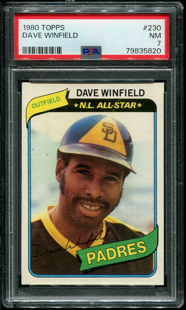 Authentic 1980 Topps #230 Dave Winfield PSA 7 Baseball Card