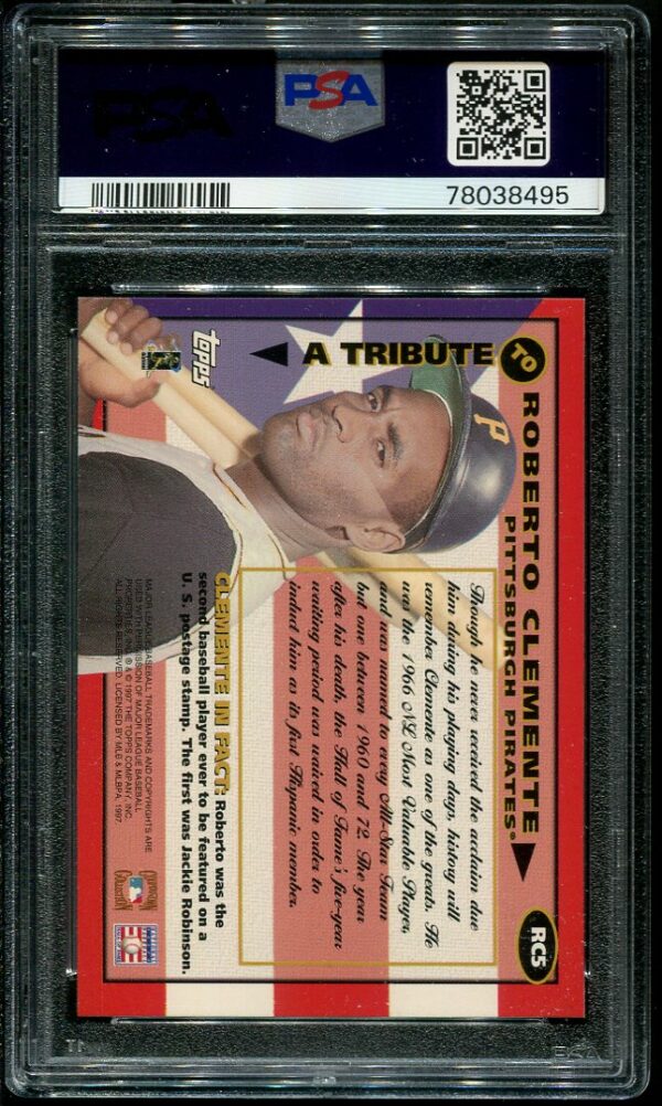 1998 Topps Roberto Clemente Tribute #RC5 PSA 9 Baseball Card