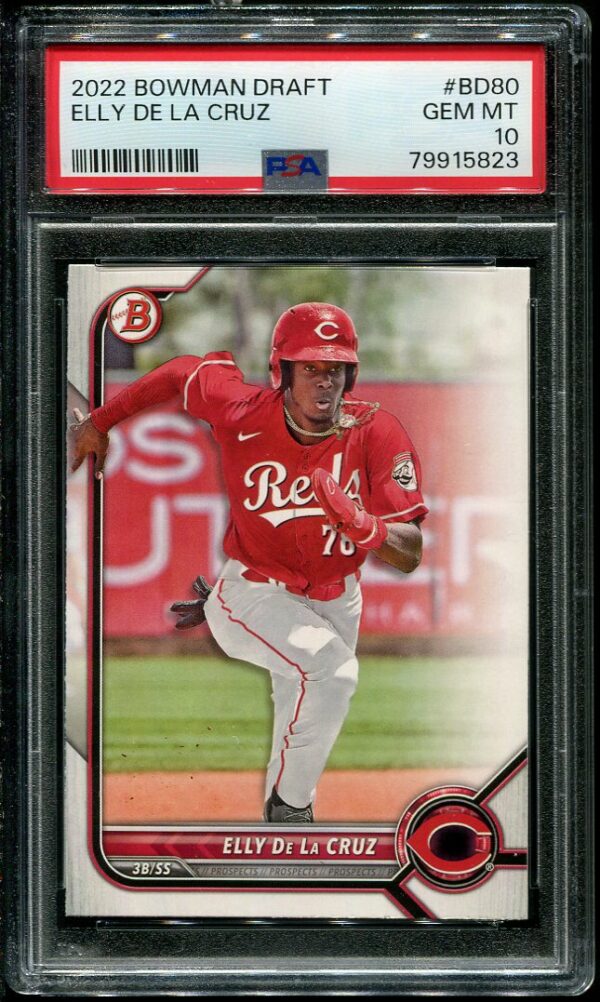 2022 Bowman Draft #BD80 Elly De La Cruz PSA 10 Rookie Baseball Card