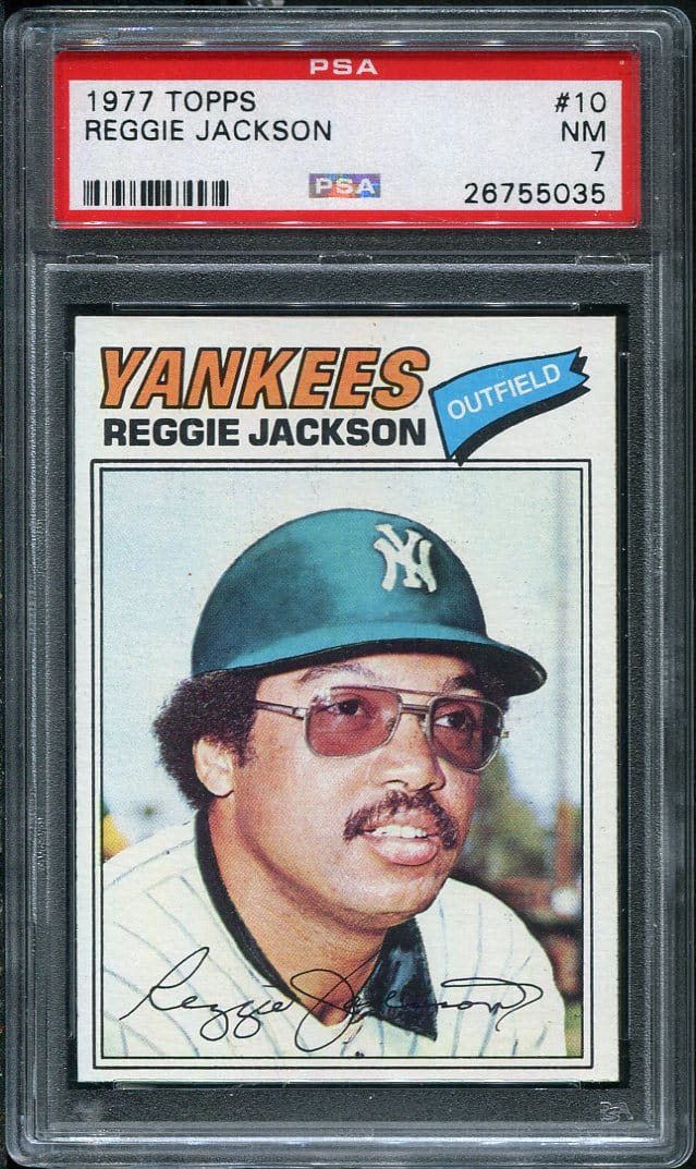 1977 Topps #10 Reggie Jackson PSA 7 HOF (26755035) - All Star Cards Inc