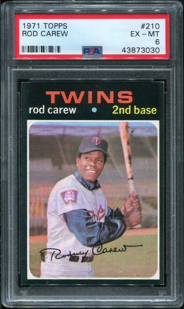 Authentic 1971 Topps #210 Rod Carew PSA 6 Baseball Card