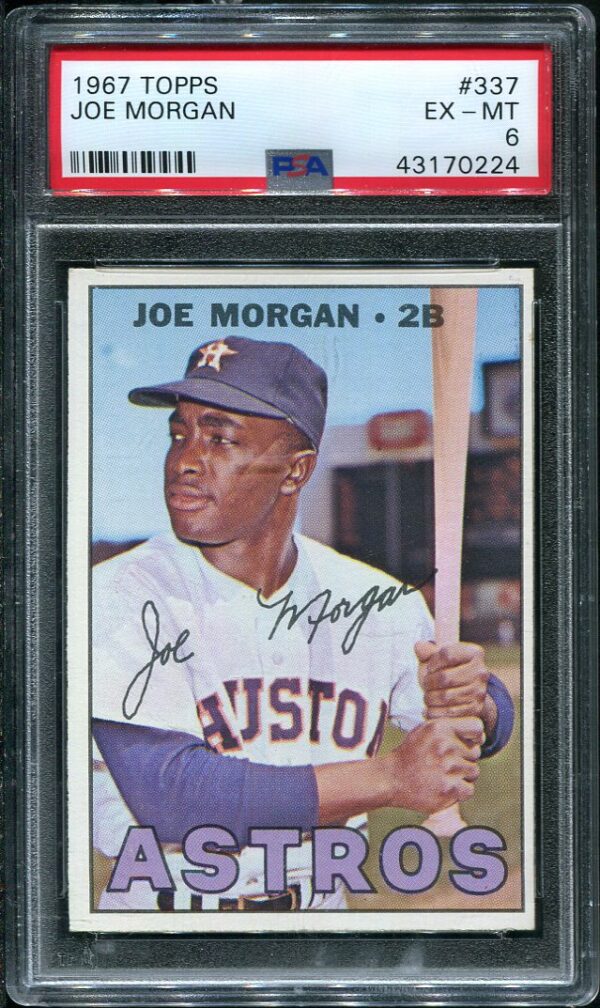 Authentic 1967 Topps #337 Joe Morgan PSA 6 Baseball Card