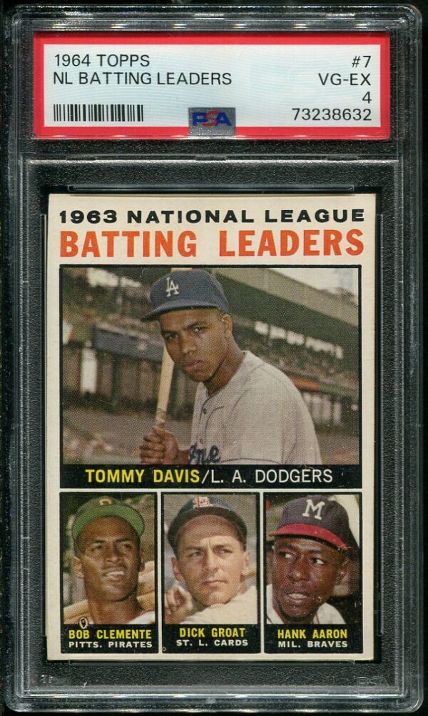 Authentic 1964 Topps 7 NL Batting Leaders PSA 4 Baseball Card