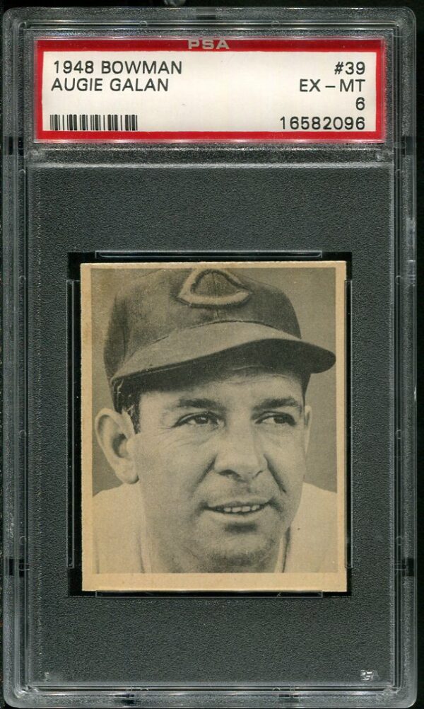 Authentic 1948 Bowman #39 Augie Balan PSA 6 Baseball Card