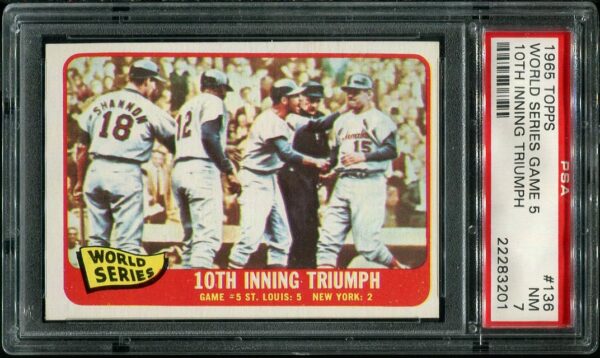 Authentic 1965 Topps #136 PSA 7 Baseball Card