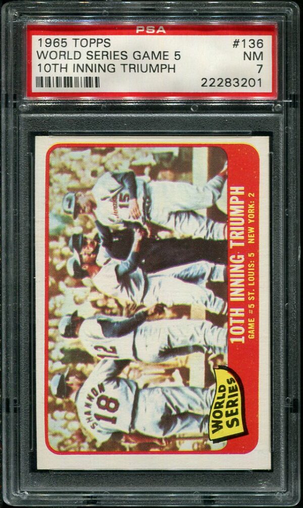 Authentic 1965 Topps #136 PSA 7 Baseball Card