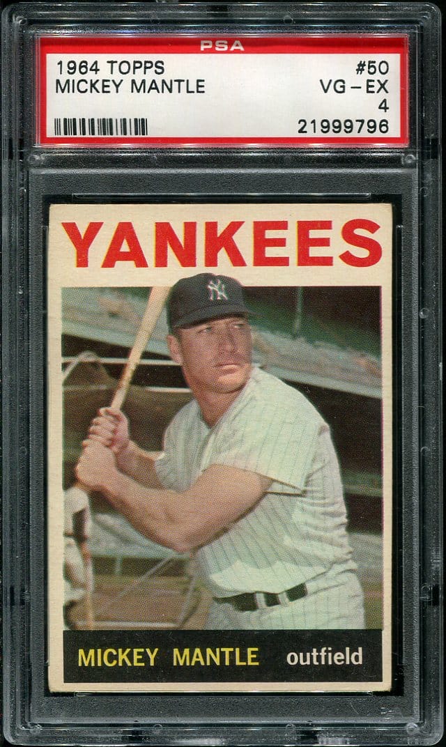 1964 Topps #50 Mickey Mantle PSA 4 HOF (21999796) - All Star Cards Inc