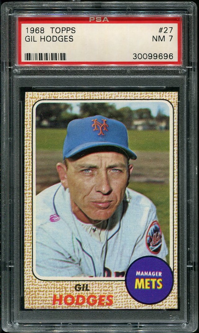 1968 Topps #27 Gil Hodges PSA 7 HOF (30099696) - All Star Cards Inc