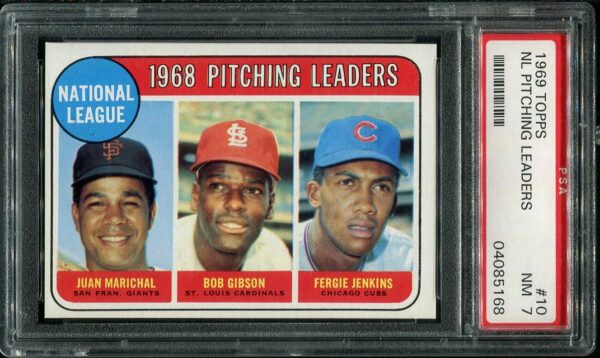 Authentic 1969 Topps #10 NL Pitching Leaders PSA 7 Baseball Card