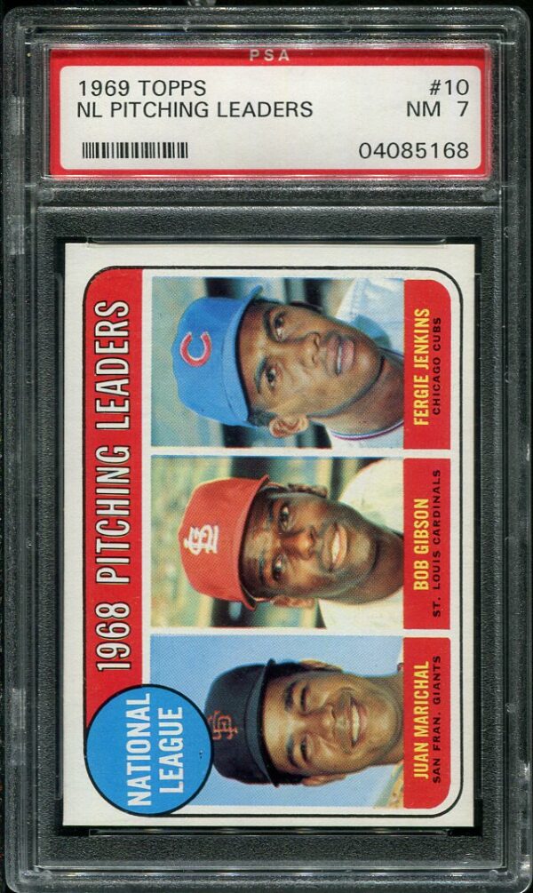 Authentic 1969 Topps #10 NL Pitching Leaders PSA 7 Baseball Card