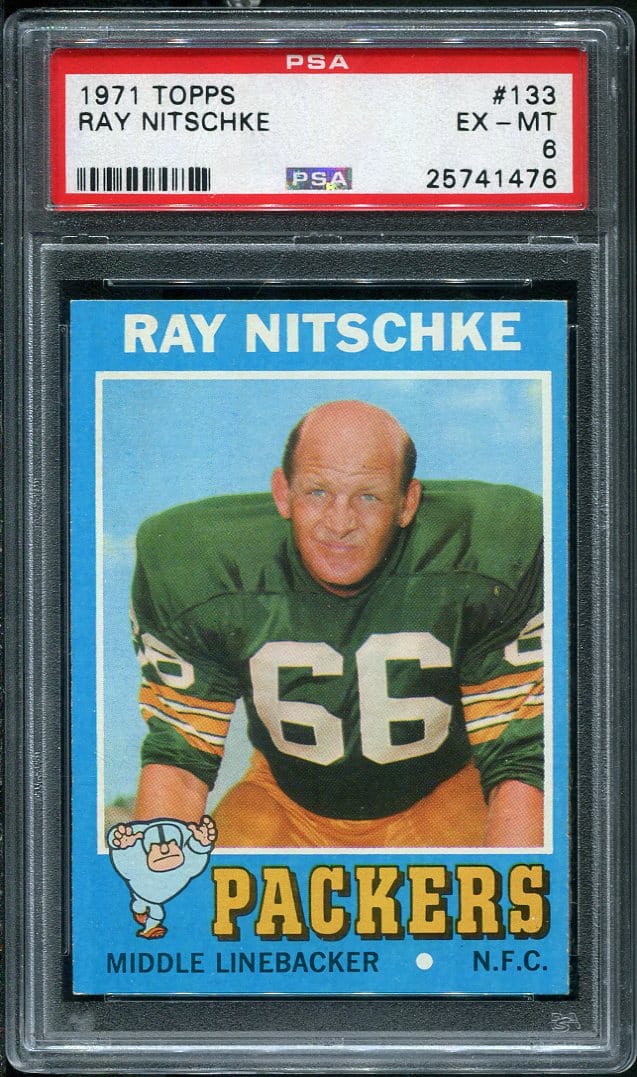 1971 Topps #133 Ray Nitschke PSA 6 HOF (25741476) - All Star Cards Inc