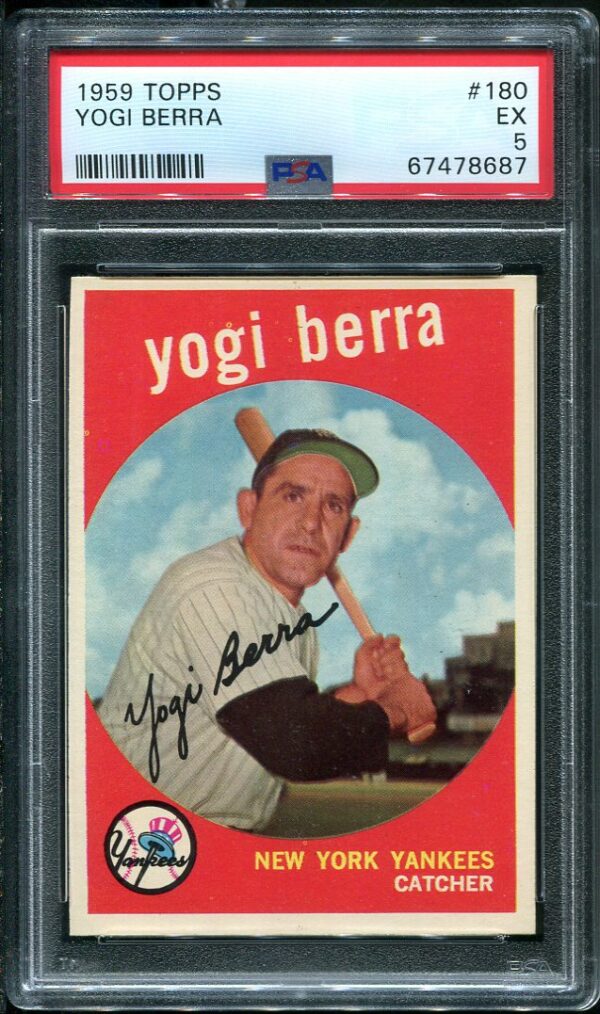 1959 Topps #180 Yogi Berra PSA 5 HOF (67478687)