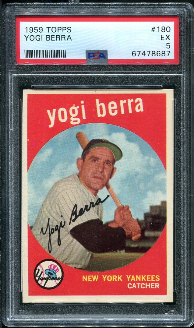 1959 Topps #180 Yogi Berra PSA 5 HOF (67478687) - All Star Cards Inc