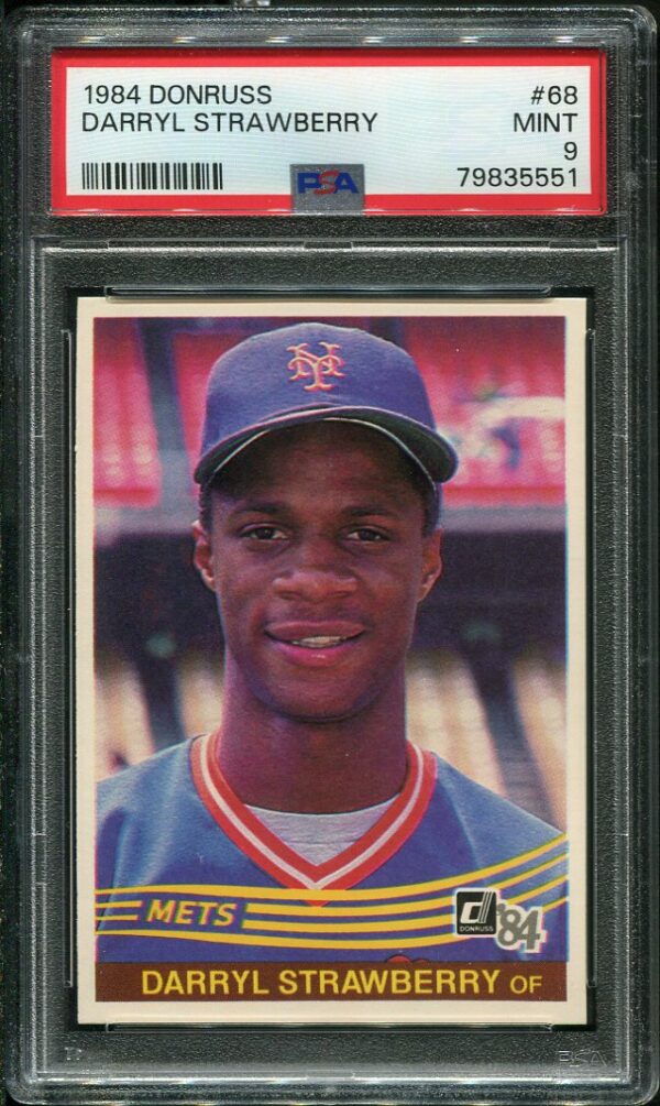 Authentic 1984 Donruss #68 Darryl Strawberry PSA 9 Rookie Baseball Card