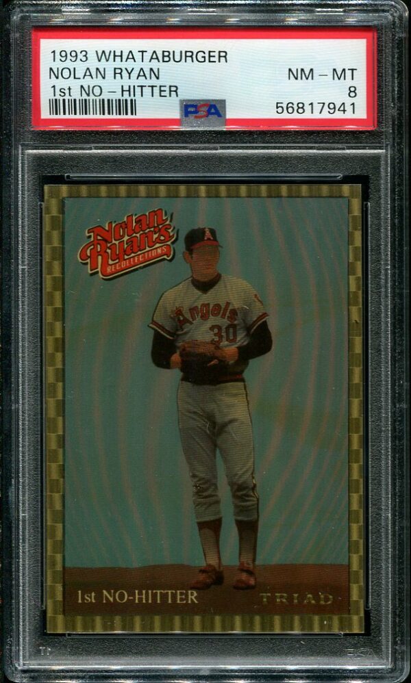 Authentic 1993 Whataburger Nolan Ryan PSA 8 Baseball Card