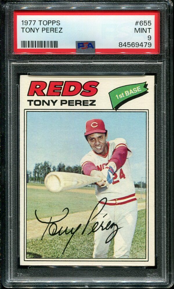 Authentic 1977 Topps #2655 Tony Perez PSA 9 Baseball Card