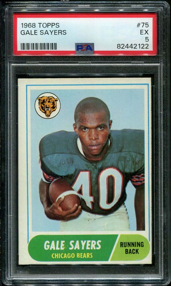 Authentic 1968 Topps #75 Gale Sayers PSA 5 Football Card