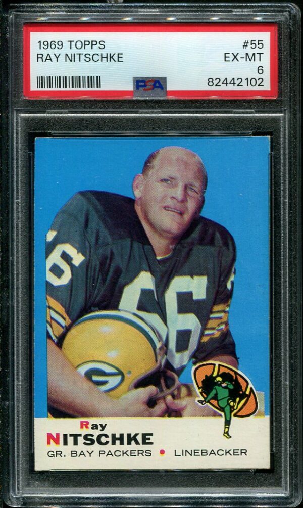 Authentic 1969 Topps #55 Ray Nitschke Football Card