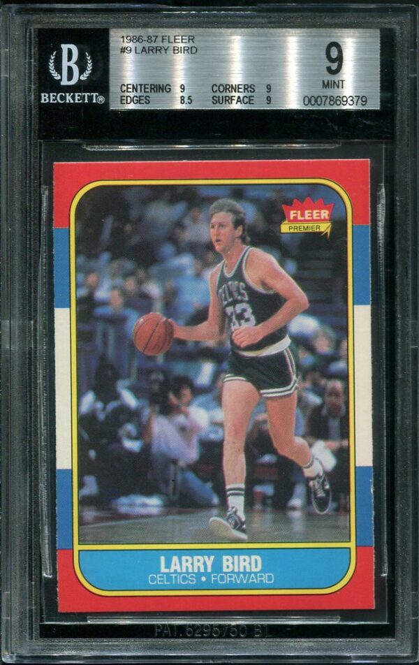 1986-87 Fleer #9 Larry Bird BGS 9 Basketball card