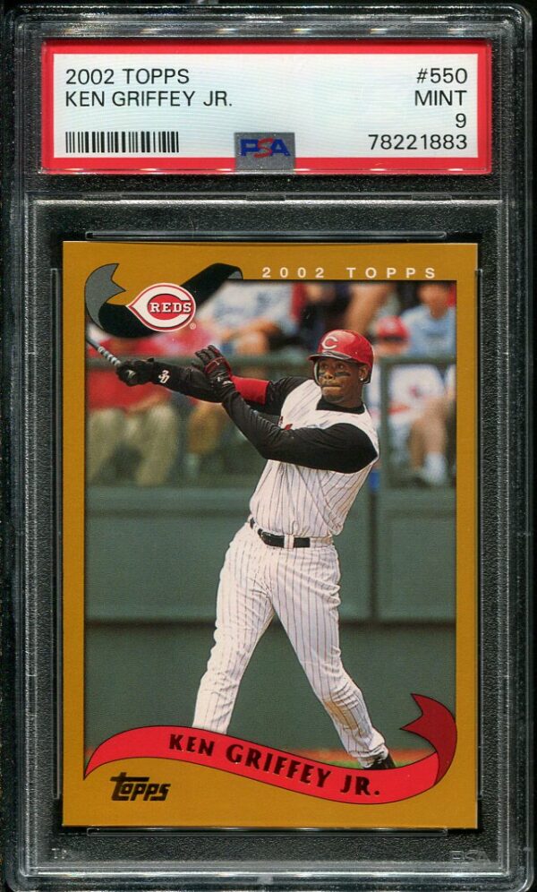 2002 Topps #550 Ken Griffey, Jr. PSA 9 Baseball Card