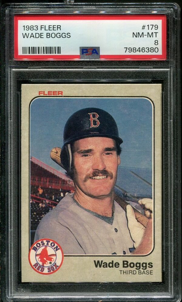 Authentic 1983 Fleer #179 Wade Boggs PSA 8 Rookie Baseball Card