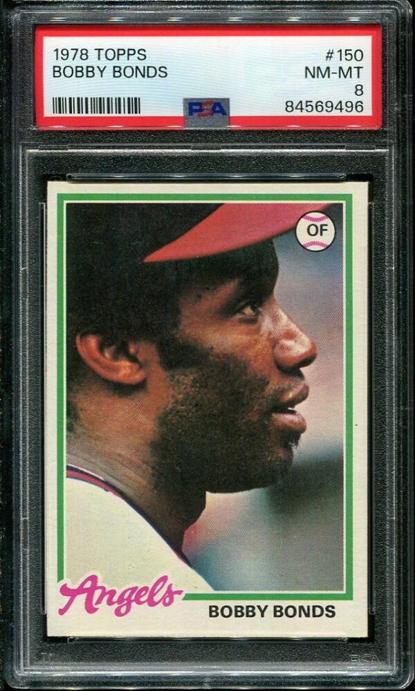 Authentic 1978 Topps #150 Bobby Bonds PSA 8 Baseball Card