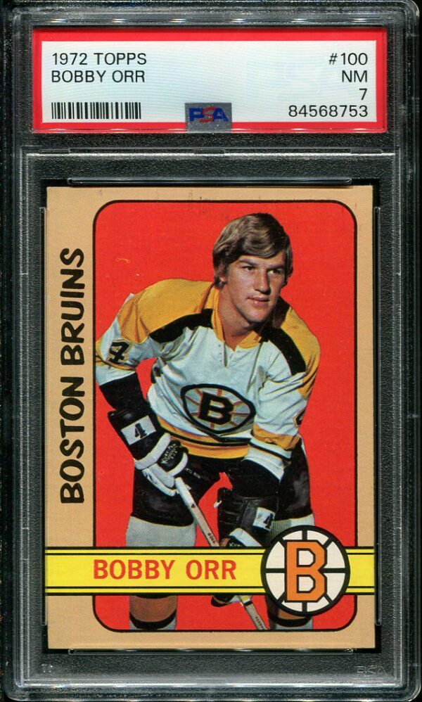 Authentic 1981 Topps #100 Bobby Orr PSA 7 Hockey Card