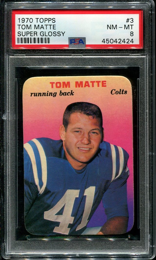 1970 Topps Super Glossy 3 Tom Matte Psa 8 45042424 All Star Cards Inc 0312