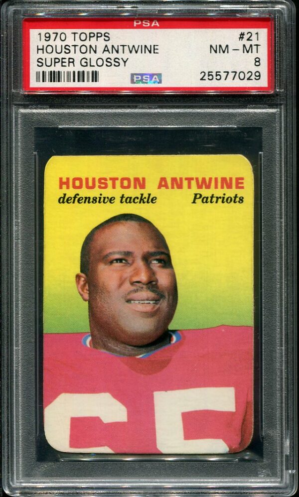 Authentic 1970 Topps Super Glossy #321 Houston Antwine PSA 8 Football Card