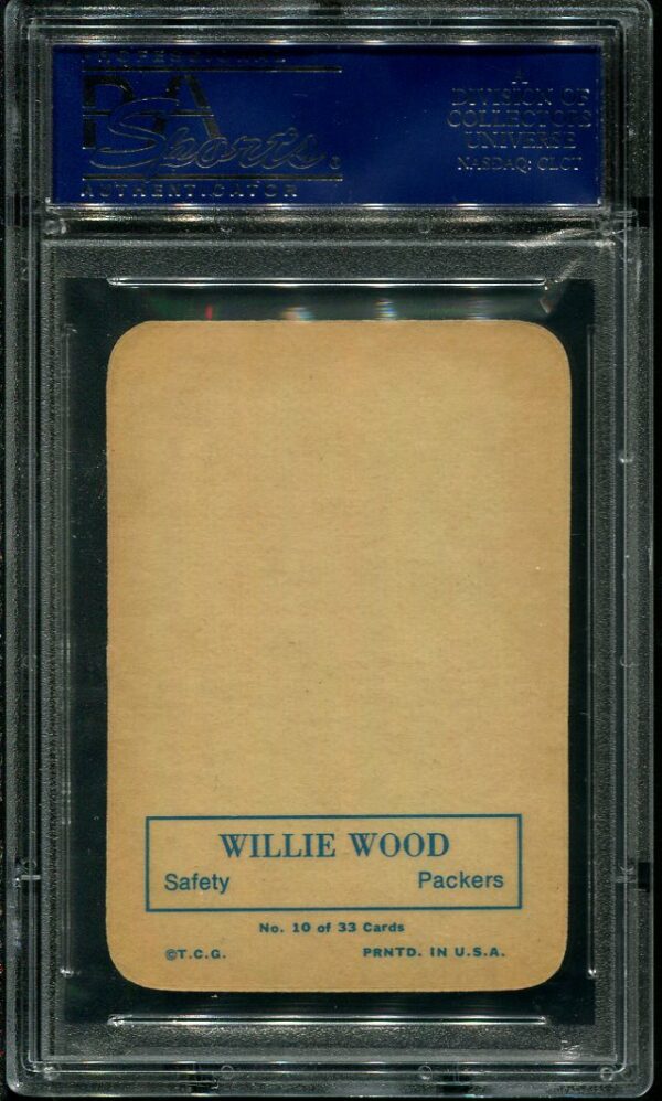 Authentic 1970 Topps Super Glossy #10 Willie Wood PSA 8 Football Card