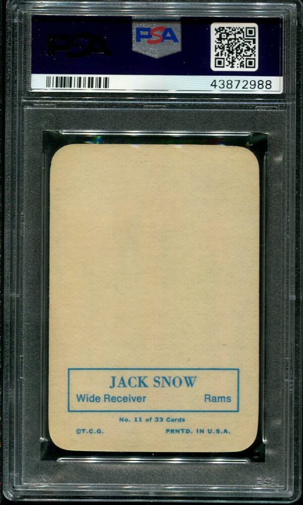 Authentic 1970 Topps Super Glossy #11 Jack Snow PSA 8 Football Card