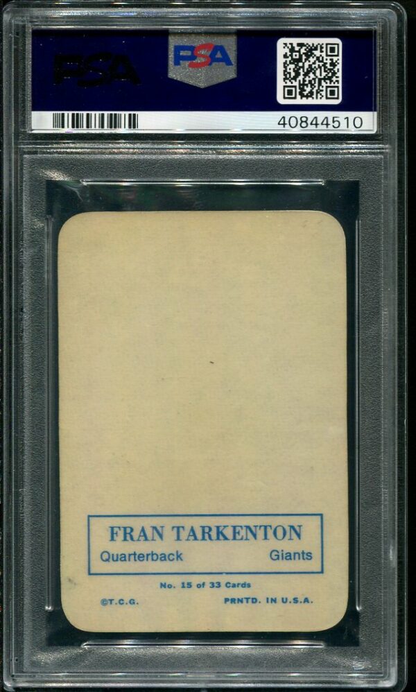 Authentic 1970 Topps Super Glossy #15 Fran Tarkenton PSA 8 Football Card