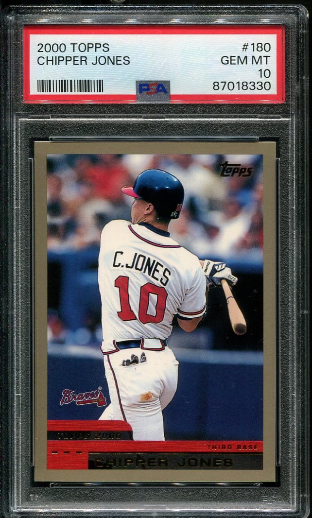 Chipper Jones rookie card PSA 10 Gem mint on sale