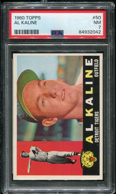 Authentic 1960 Topps #50 Al Kaline PSA 7 Baseball Card