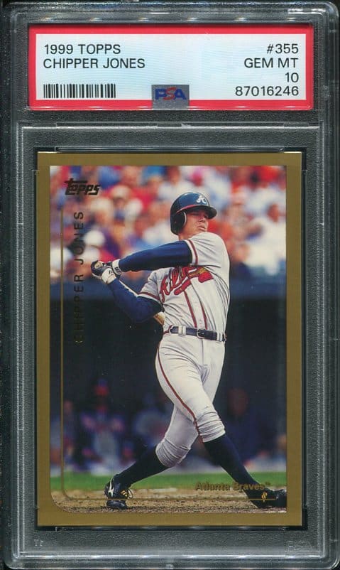 1999 Topps #355 Chipper Jones PSA 10 Baseball Card