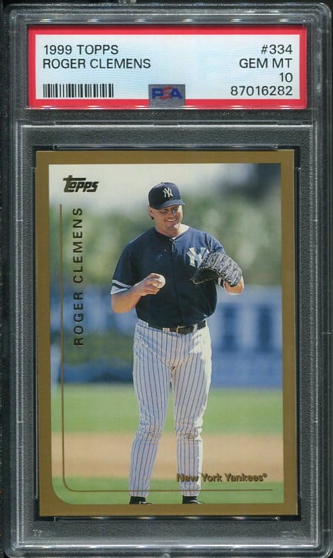 1999 Topps #334 Roger Clemens PSA 10 Baseball Card