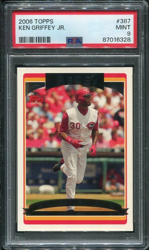 Authentic 2006 Topps #387 Ken Griffey, Jr. PSA 9 Baseball Card