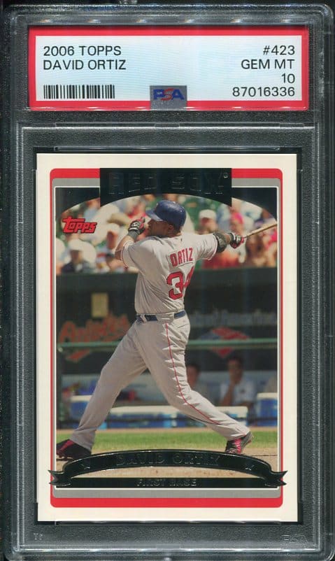 Authentic 2006 Topps #423 David Ortiz PSA 10 Baseball Card