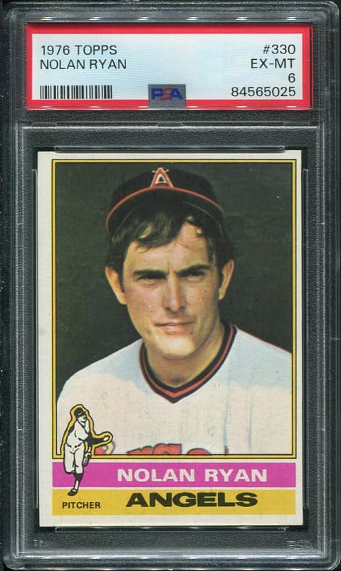 Authentic 1976 Topps #330 Nolan Ryan PSA 6 Baseball Card