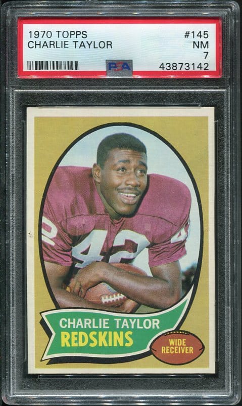 1970 Topps #145 Charlie Taylor PSA 7 Football Card