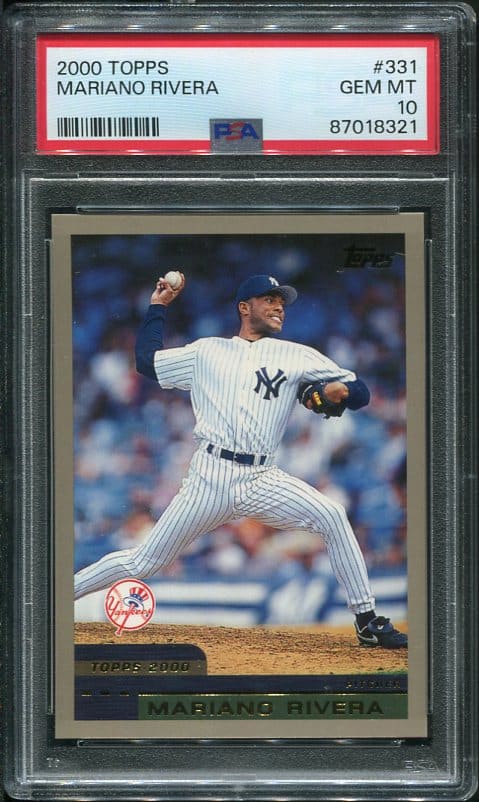 Authentic 2000 Topps #331 Mariano Rivera PSA 10 Baseball Card