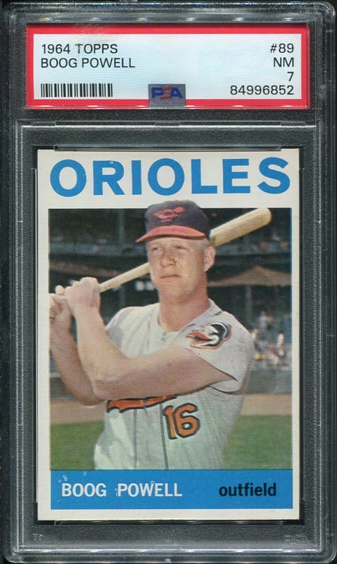 Authentic 1964 Topps #89 Boog Powell PSA 7 Baseball Card