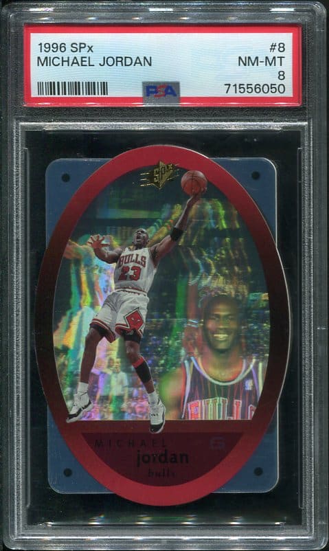 Authentic 1996 SPx #8 Michael Jordan PSA 8 Basketball Card