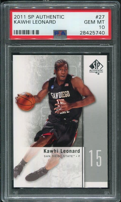 Authentic 2011 SP Authentic #27 Kawhi Leonard PSA 10 Rookie Basketball Card