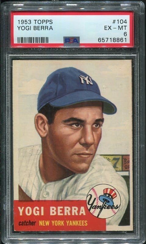 TOUGH! 1953 Topps #104 Yogi Berra PSA 6 HOF (65718861) - All Star Cards Inc