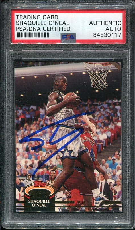 Authentic Autographed Shaquille O'Neal Rookie Basketball Card