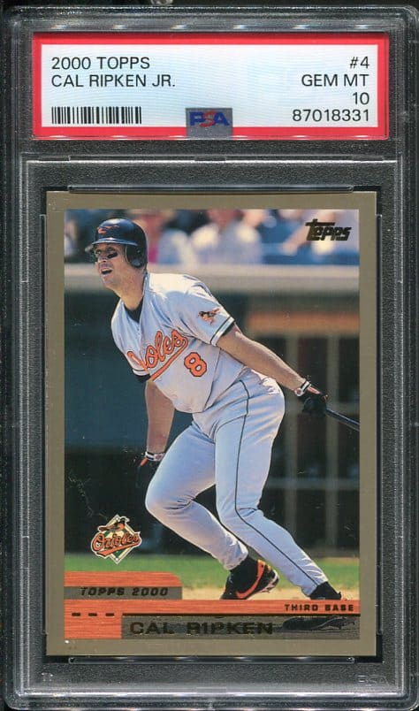 Authentic 2000 Topps #4 Cal Ripken, Jr. PSA 10 Baseball Card