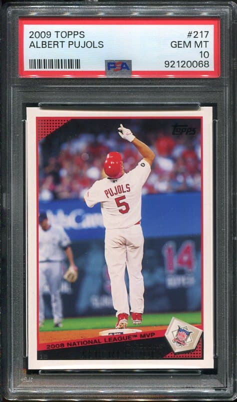 2009 Topps #217 Albert Pujols PSA 10 Baseball Card