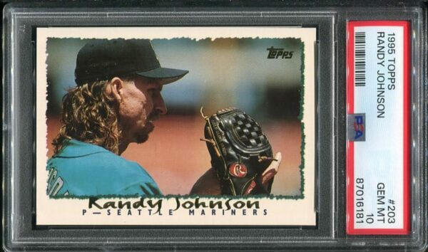 Authentic 1995 Topps #203 Randy Johnson PSA 10 Baseball Card