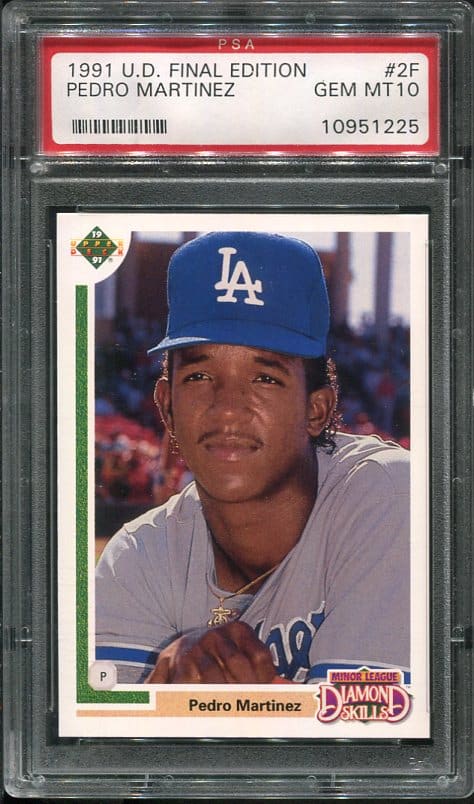 Authentic 1991 Upper Deck Final Edition #2F Pedro Martinez Rookie PSA 10 Baseball Card